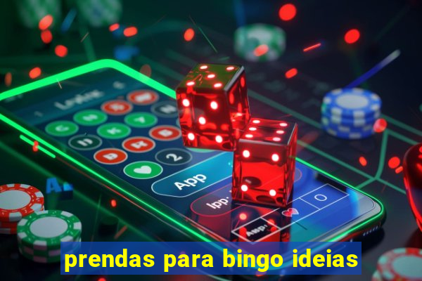 prendas para bingo ideias